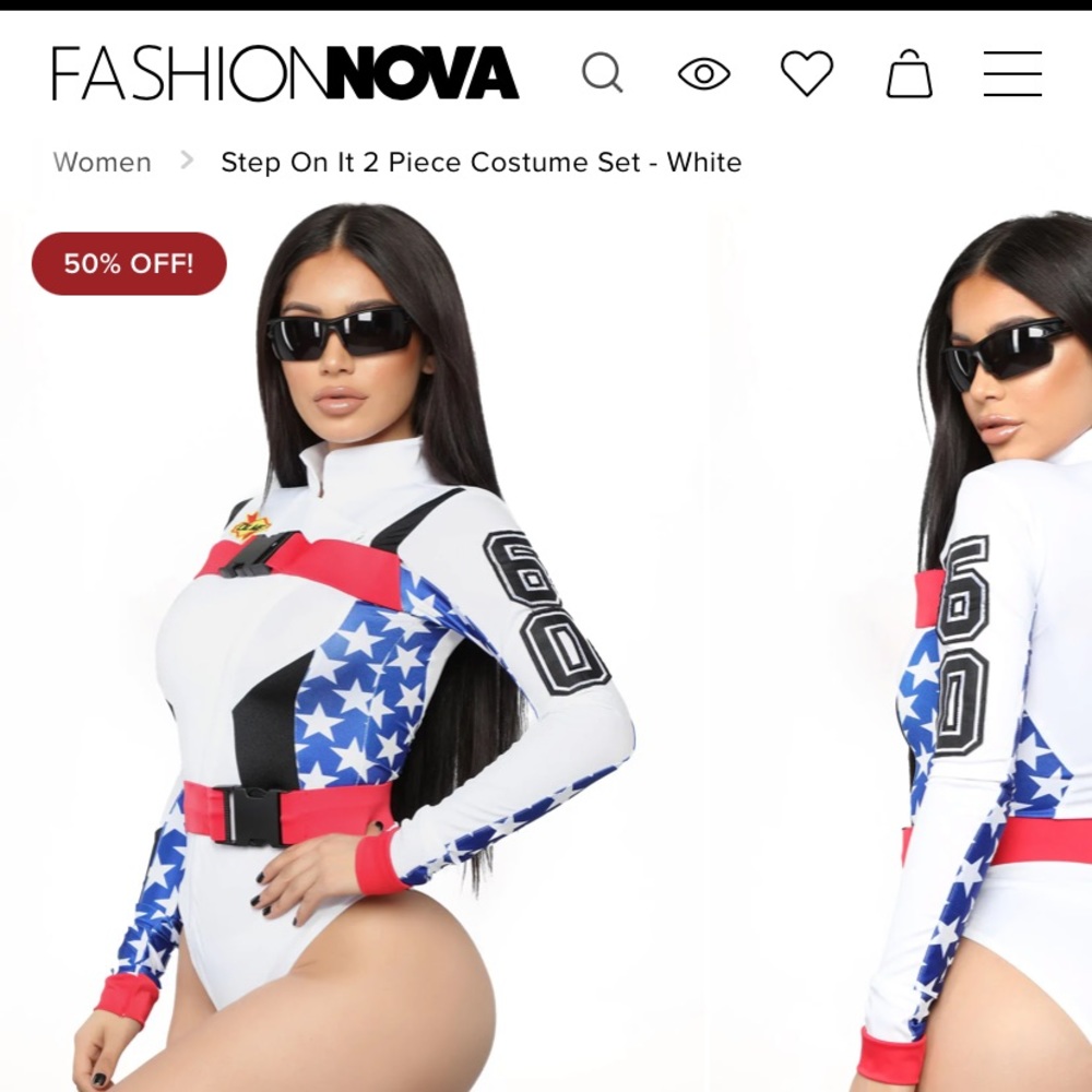Fashion Nova Racecar Step On It Women’s Halloween One-Piece Costume